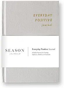 Everyday Positive Journal – 120 Day Gratitude & Mindfulness Journal – Undated Self-Reflection Guided Journal for Women and Men – Linen Hardcover