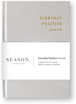 Everyday Positive Journal 120 Day Journal for Gratitude & Mindfulness Undated Self-Reflection Guided Journal for Women and Men Linen Hardcover