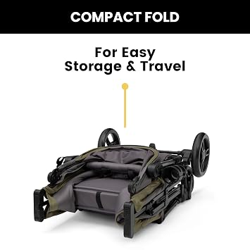 Jeep Sport All-Terrain Stroller Wagon by Delta Children - Includes Canopy, Parent Organizer, Adjustable Handlebar, Snack Tray & Cup Holders, Grey/Olive Green