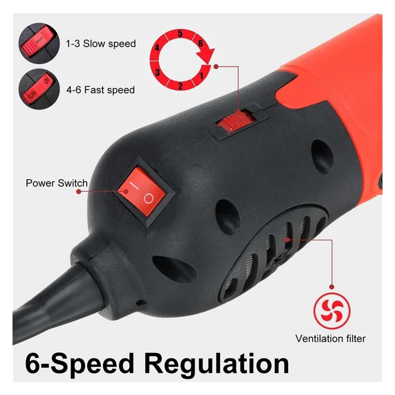 Tosatrice elettrica for tosatura pesante e regolabile da 1500 W for rasare la lana di pelliccia di pecore, capre, bovini e altri animali da fattoria Utilizzo multiplo