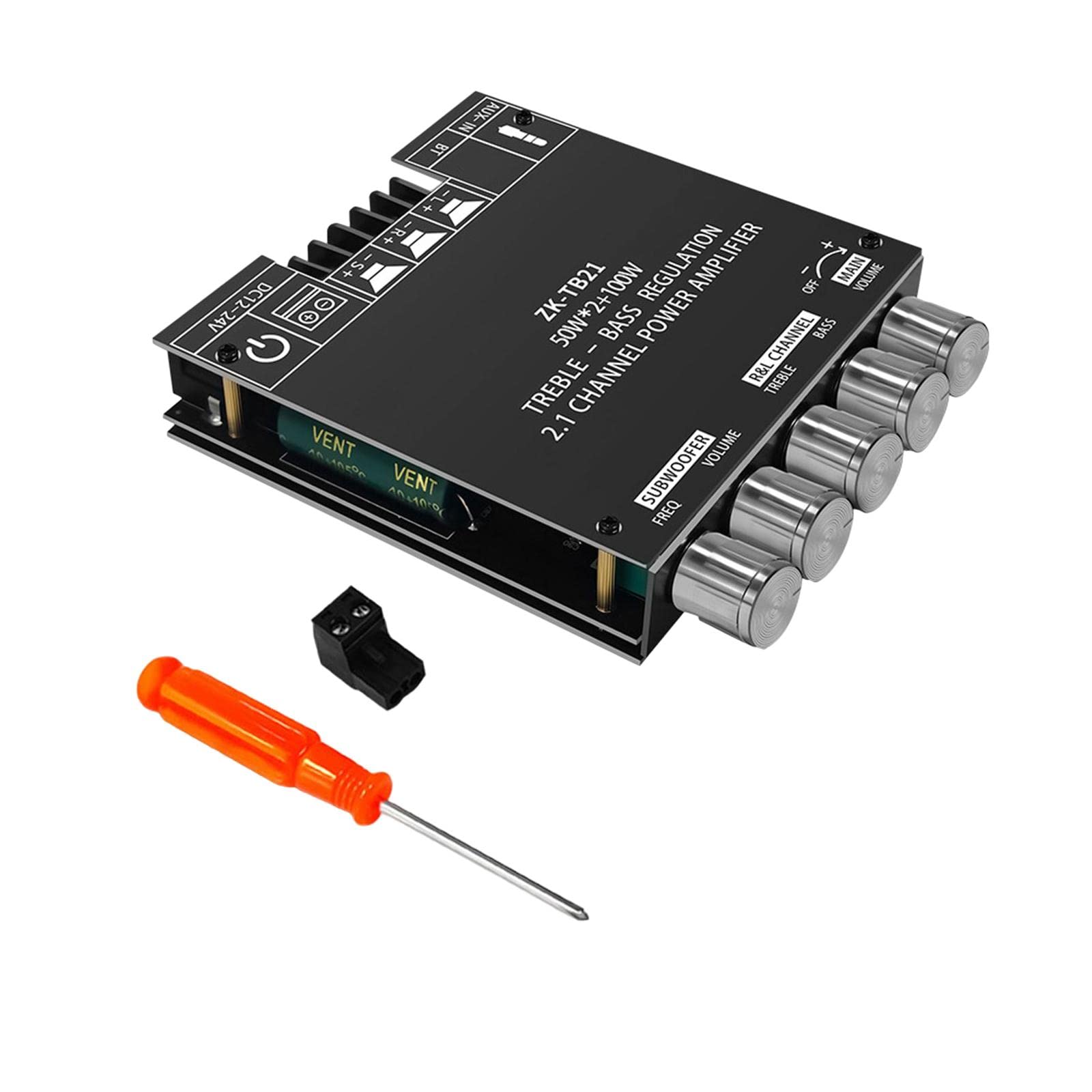 FABLOFT Audio Power Amplifier Board 2.1 Channel 12V-24V for Store