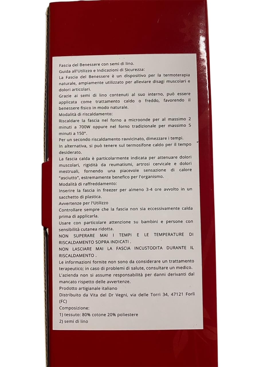 Cuscino lungo con semi di lino scaldacollo per dolori cervicale - Prodotto in Emilia Romagna (Pecorelle)