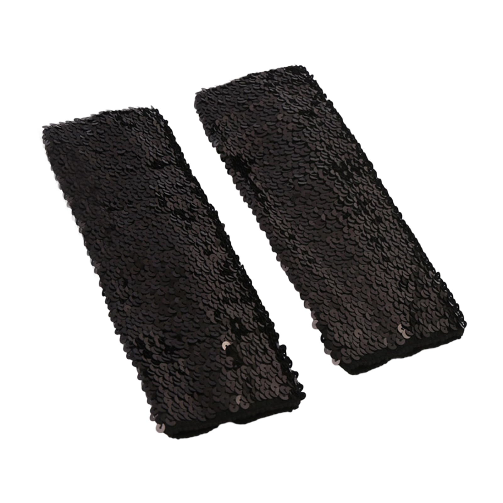 Divuukyi Men's Black Sparkling Glitters Sequins Arm Sleeves Shining Arm Covers For Festival Outfit Arm Wear For Various Event And Parties