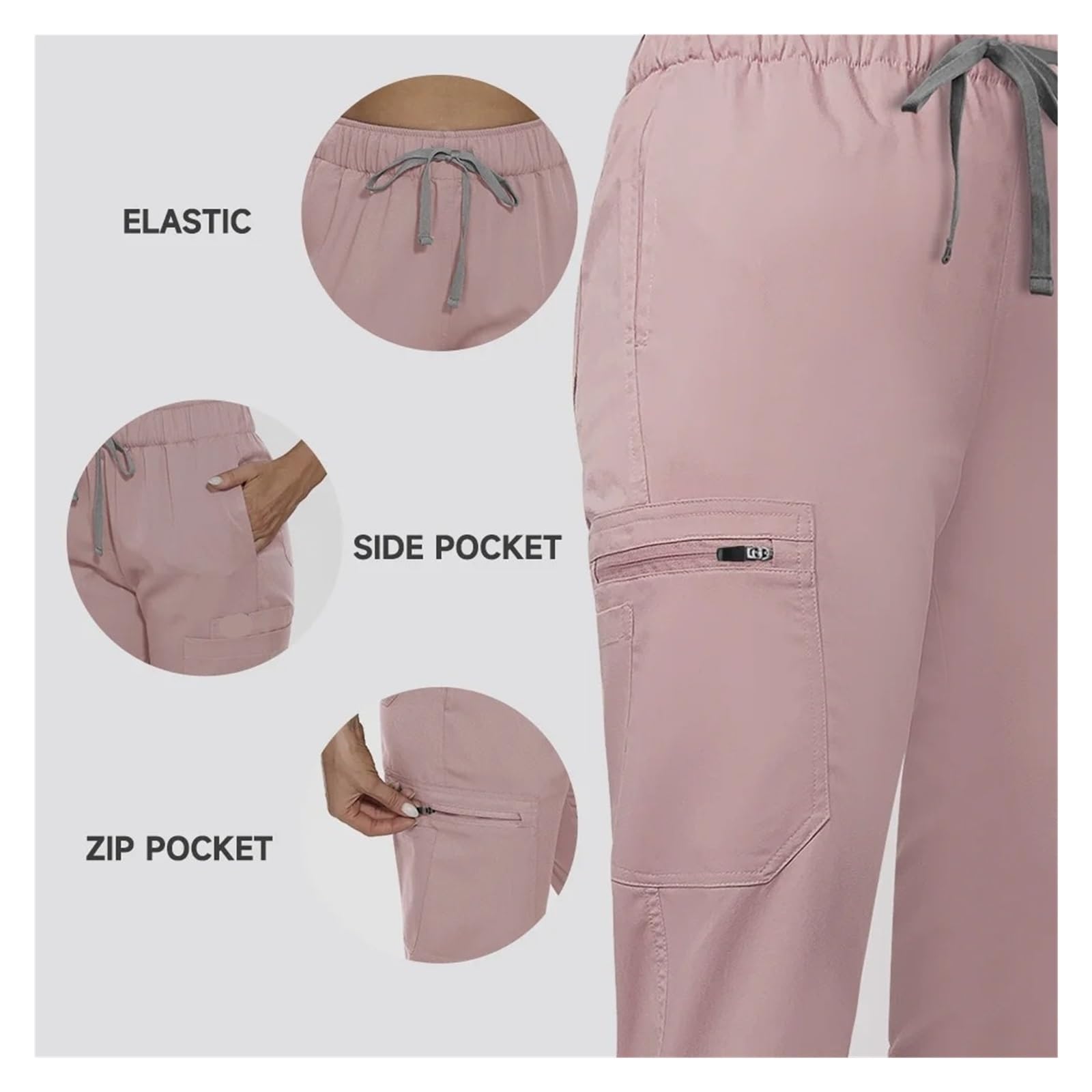 Divisa Infermiere Donna Scrub Uniforme for Sala operatoria Set di Scrub da Lavoro ospedaliero Forniture for Infermiere Tuta for chirurgia Dentale Abbigliamento da Lavoro(Burgundy,M)