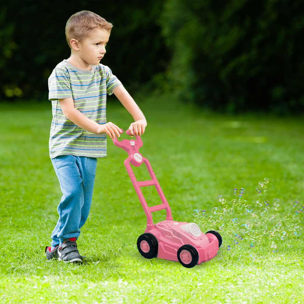 Máquina De Burbujas Cortacésped Para Niños – Generador Automático Con Luz Y Sonido, Produce Más De 7000 Burbujas Por Minuto, Juguete Al Aire Libre Para Fiestas Y Regalos