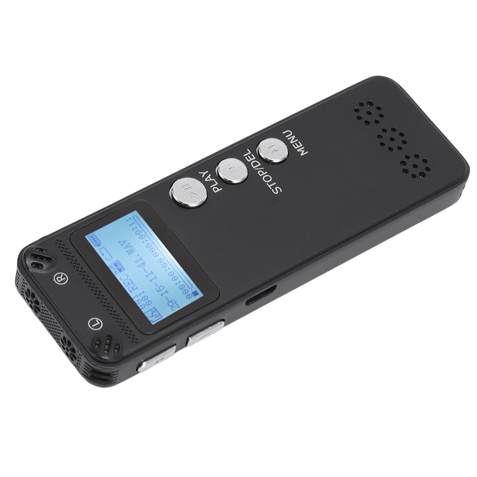Grabadora de Voz, Reducción de Ruido Grabación con un Botón Grabadora de Voz Digital Profesional de Aleación de Zinc con Altavoz para Reuniones (16GB)