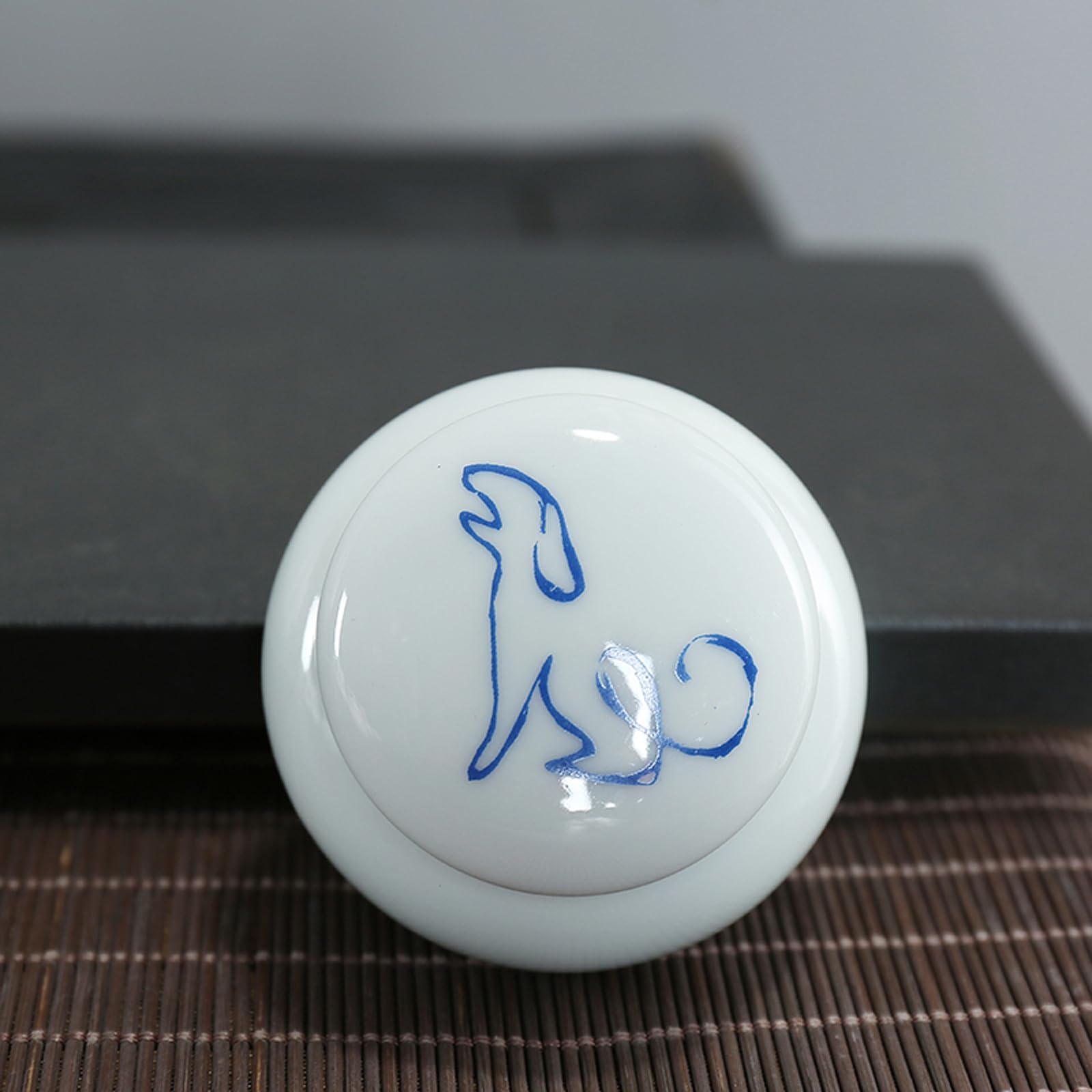 JFGCTYHXY Pet urns, Mini Ceramic Urn With Chinese Zodiac Design For Human Ashes Keepsake(Dog)