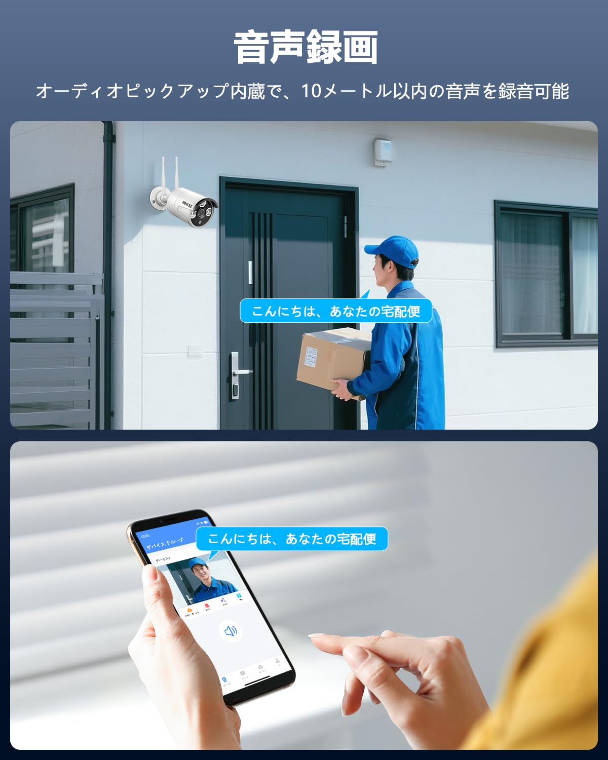 Amazon.co.jp: 【ダブルアンテナ信号強化・500万画素対応・AI人体検出