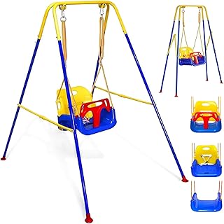 3 In 1 Baby Swing Folding Child Swing Set for Kids/Toddlers/Baby Adjustable Indoor/Outdoor/Garden
