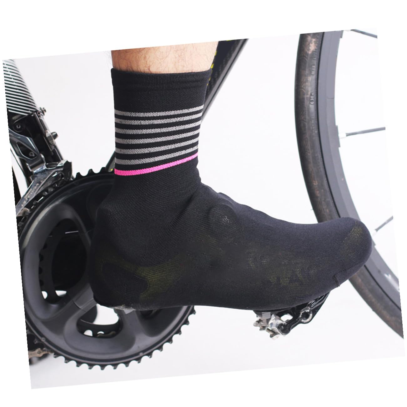 UKCOCO Cubierta De Zapatos De Bicicleta Cubrezapatos De Bicicleta De Carretera Cubrezapatillas De Bicicleta De Carretera Cubrezapatillas De Ciclismo Cubiertas De Zapatos Black