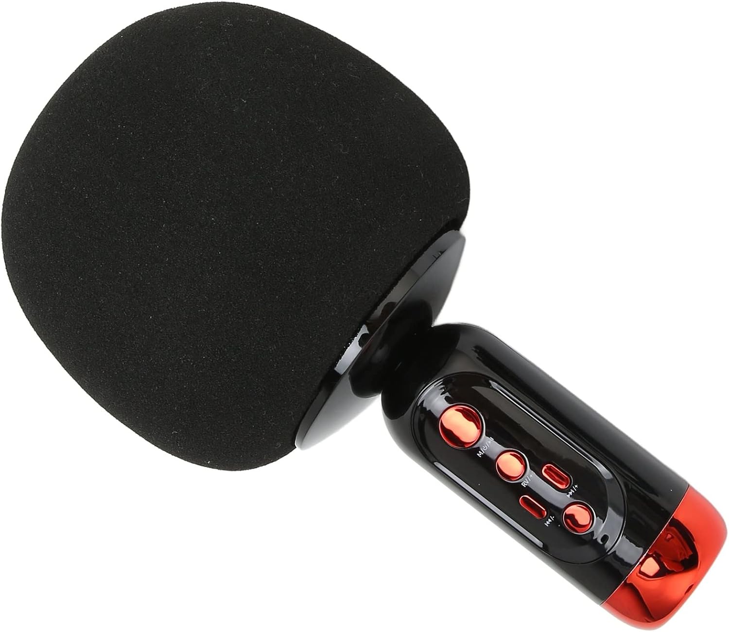 超格安一点 カラオケマイク 充電式bluetoothマイクポータブル00mahおもちゃギフト パーティー用pc用車用ledライト付き 黒 Wisp Mx