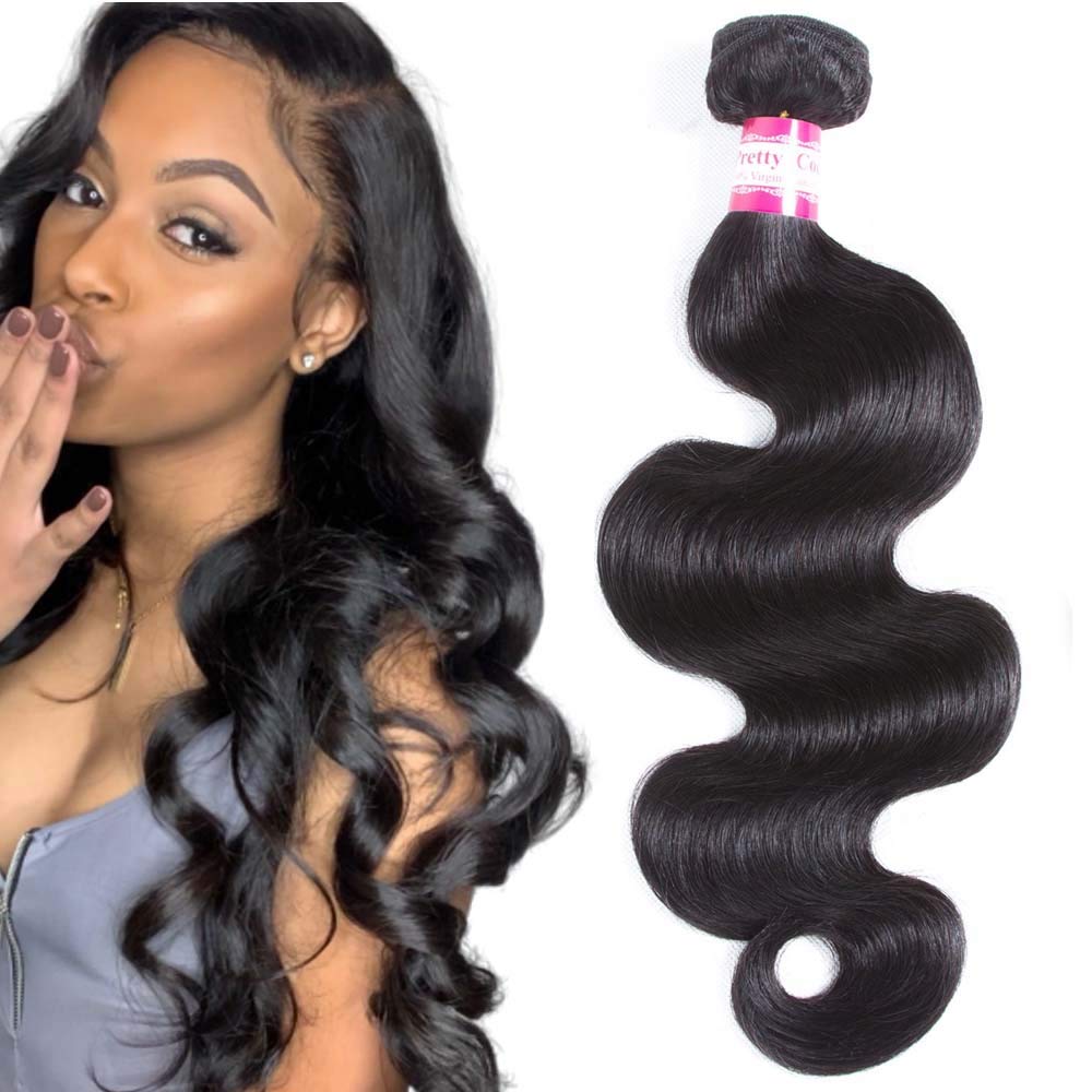 8A Brazilian Body Wave One Bundle 20 inch Body Wave Human Hair Bundle 100% Unprocessed Virgin Braziian Body Wave Single Bundle Very Soft (20, Natural Color)