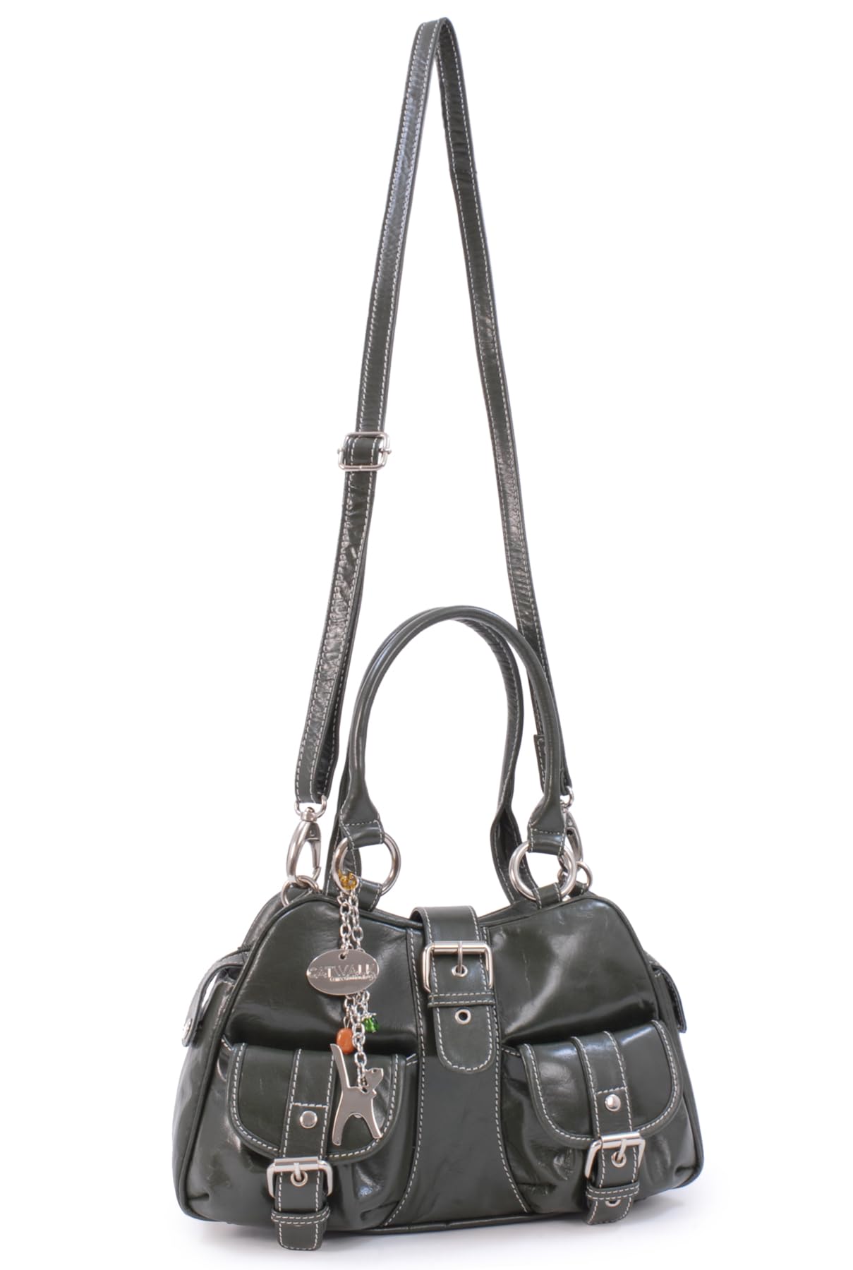 Catwalk Collection Handbags - Bolso de Mano Mediano con Correa Bandolera - Bolso de Hombro de Piel de Mujer - Correa Ajustable - Faith