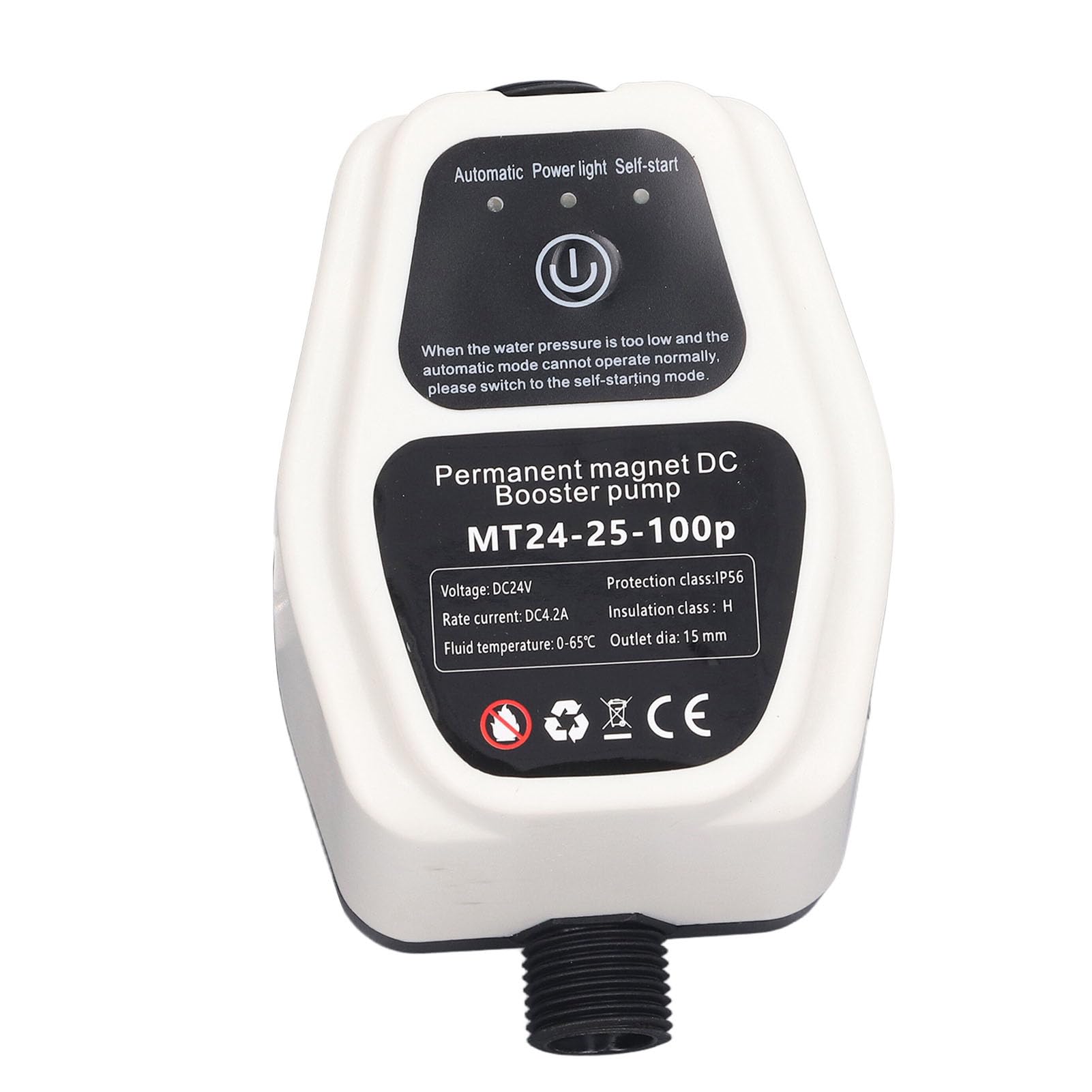 Boiler Booster Pomp, 100W 25L Automatische Energiebesparende Booster Pomp Geluidsarm Smart Sensing 100-240V Voor Badkamer (EU-stekker