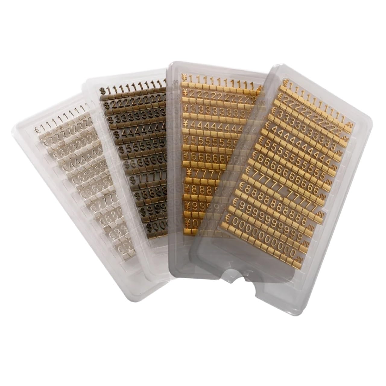 1 Box L 5 cm Warenkombination Aluminium Metall Preisschilder Karte Schmuck Uhren Kleidung Dollar