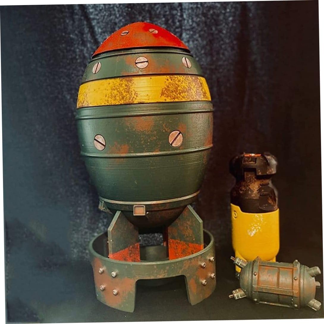 Comebachome Mini Nuke Storage Box, 7.9inch Resin 3D Nuke Shaped Storage