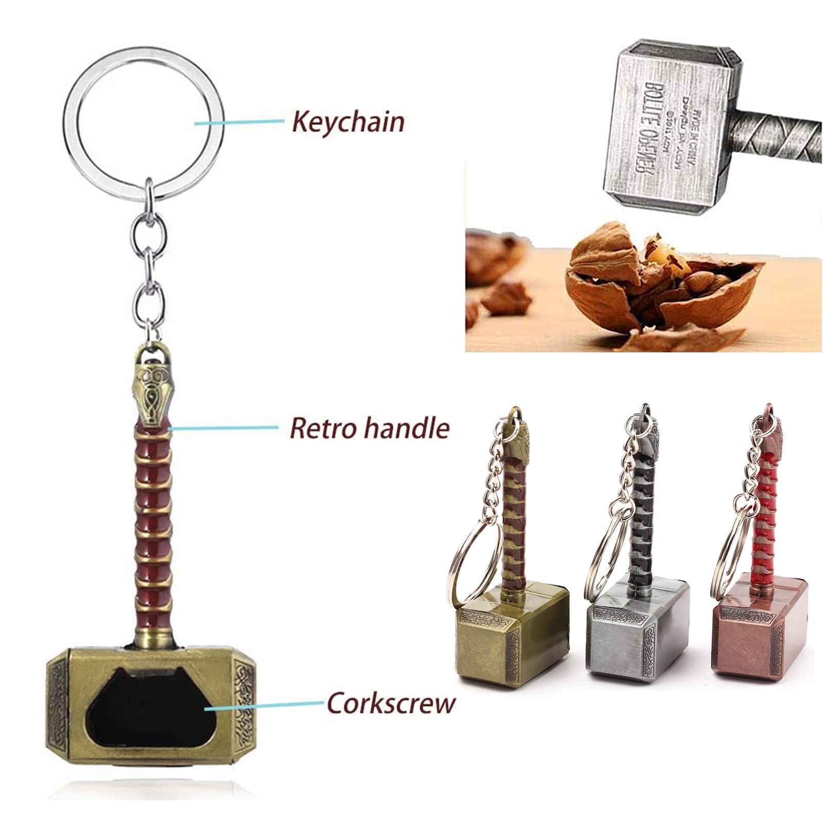 Apribottiglie A Martello Di Thor - Decorativo Per Bar E Appassionati Marvel - Foto 7