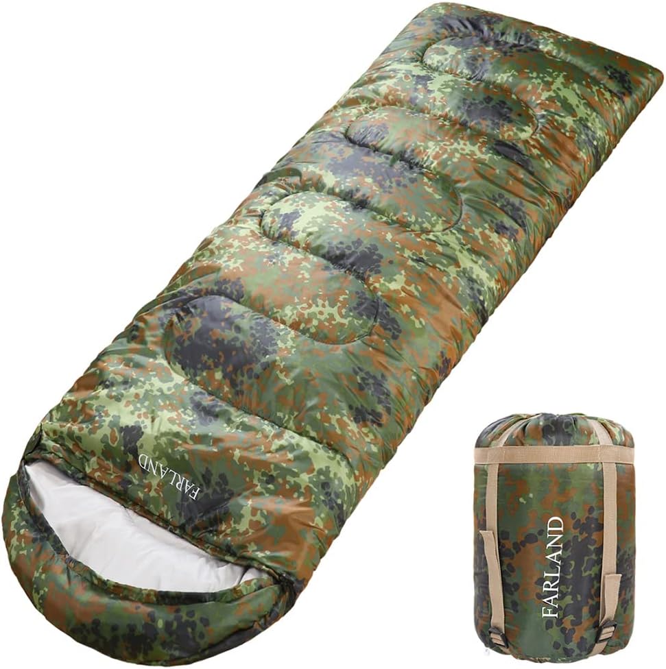 FARLAND Sleeping Bags 30℉ for Adults Teens Kids with Compression Sack Portable and Lightweight for 3-4 Season Camping, Hiking,Waterproof, Backpacking and Outdoors FARLAND Sleeping Bags 30℉ for Adults Teens Kids with Compression Sack Portable and Lightweight for 3-4 Season Camping, Hiking,Waterproof, Backpacking and Outdoors