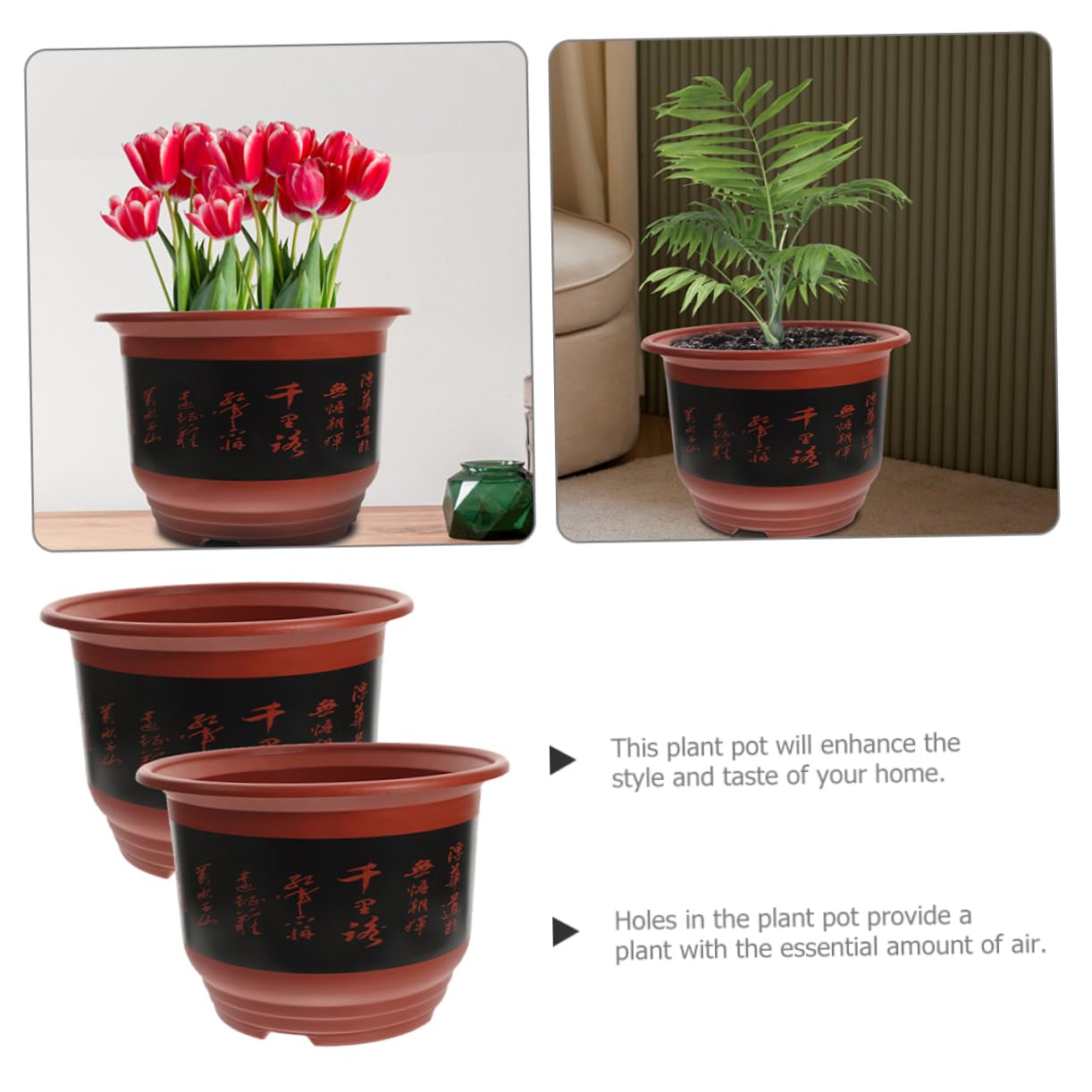 2pièces Pots à Orchidées Plastique Contenants De Fleurs pour Plantes Succulentes Et Cactus Parfait pour Décoration Intérieure Et Extérieure