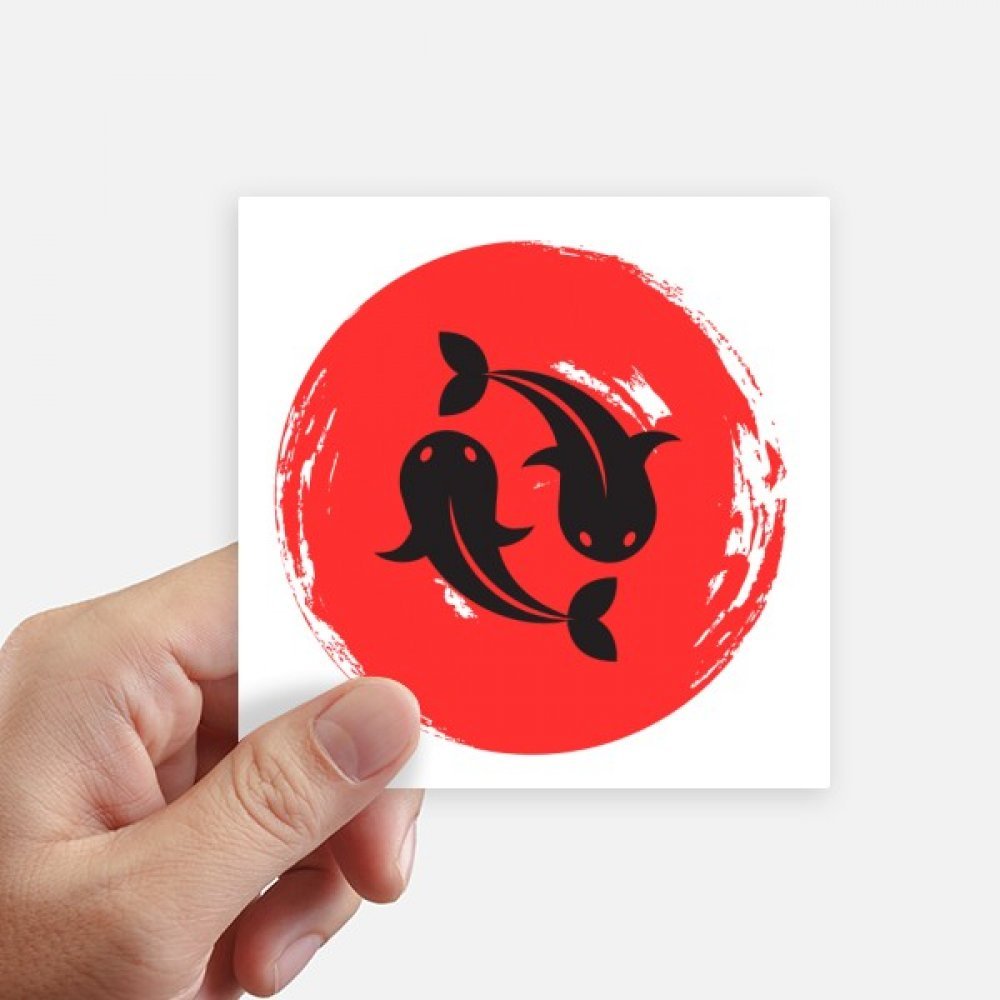 Autocollants poissons rouges japonais lot de 8 stickers anti-rayures pour valise et moto