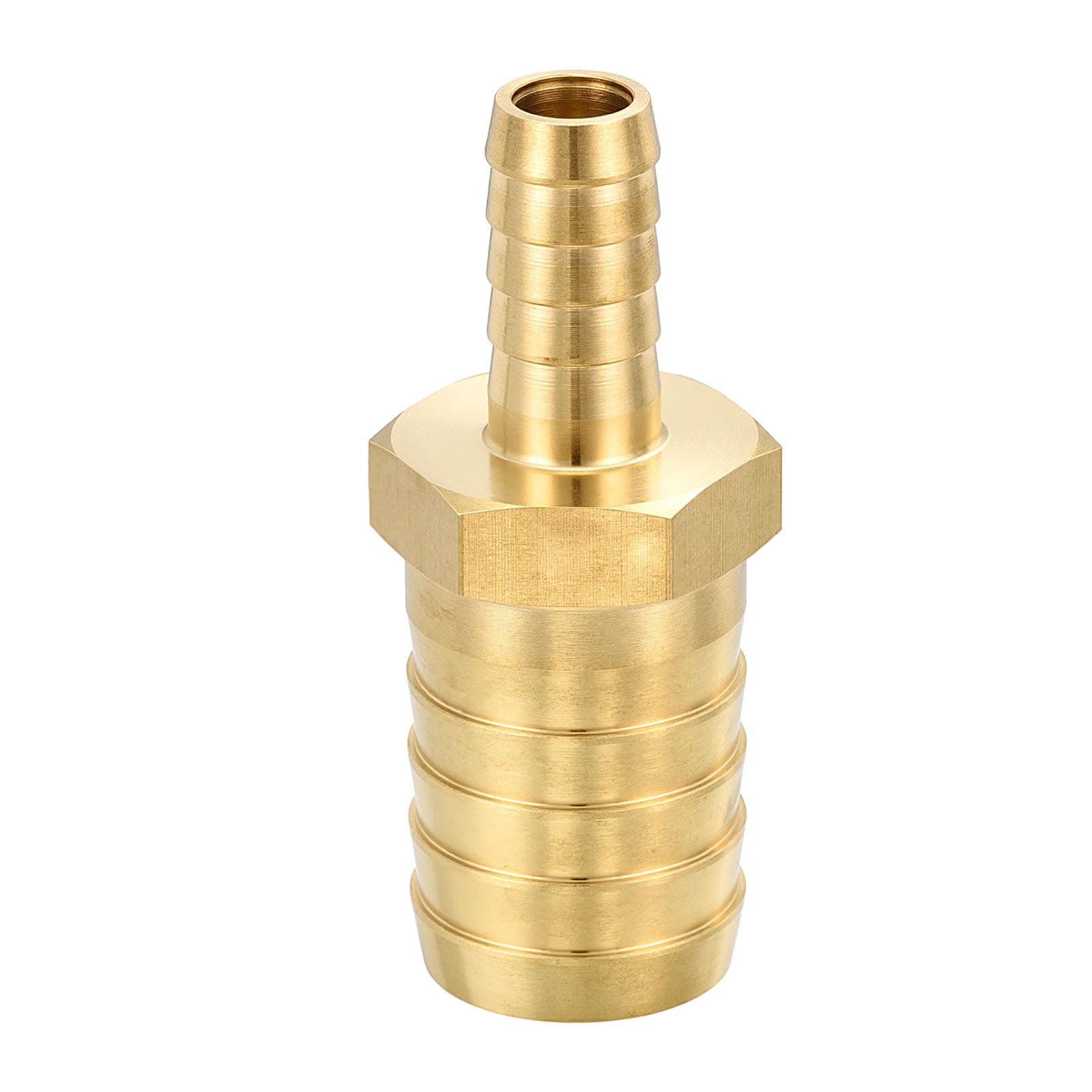 sourcing map 1pcs 3/4"(20mm) to 3/8"(10mm) Brass Hose Barb Fitting Metals Splicer Mender for 3D Printing, Air Compressor, CNC Machine, Dies
