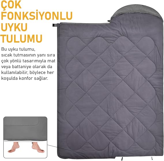 Haegs Uyku Tulumu, Polar, Battaniye, Kamp Uyku Tulumu, Outdoor Dış Mekan, 3-4 Mevsim, Yazlık Uyku Tulumu - Kış Uyku Tulumu, Ultra Hafif, Sıcak ve Kompakt