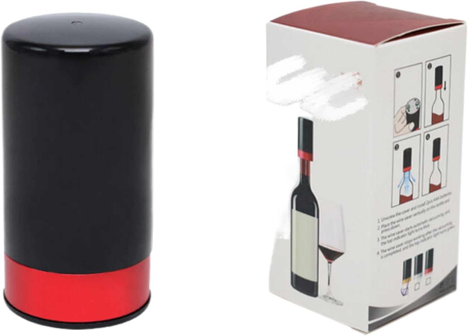 电动高档不锈钢抽真空红酒塞保鲜用密封高端葡萄白酒瓶香槟洋酒盖 KCookware Accessories - 596