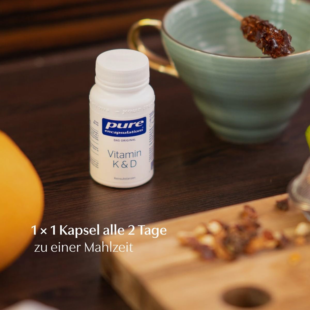 Pure Encapsulations - Vitamin K & D - Kombipräparat für Knochen und Blutgerinnung - 60 Vegetarische Kapseln