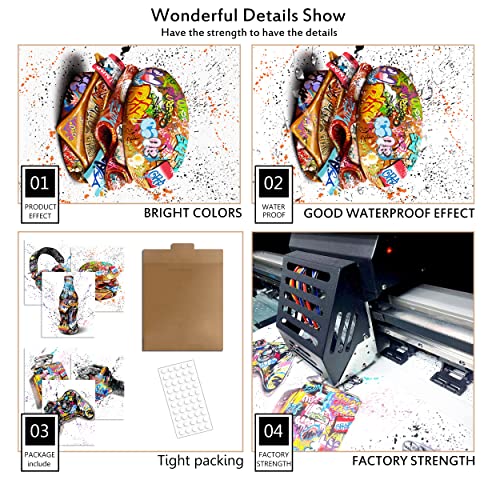 Graffiti Wall Art Fashion Prints Wall Decor Set Of 6 Canvas Modern Posters Inspirational Colorful Graffiti Art Photos Pictures Earplugs,Perfume,Game Handle,Cooperation Gesture,Hamburger,Coke For Home Office Livingroom Bar (8"X10" Unframed) #TOP3