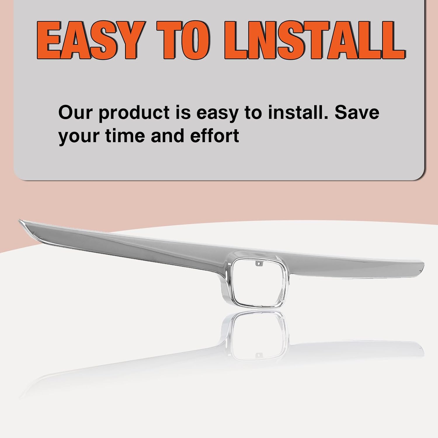 CarPartsDepot Front Chrome Grille Shell And Insert Assembly Grill Molding Trim Compatible With Honda Civic 4-Door Sedan 2006-2008 HO1200172