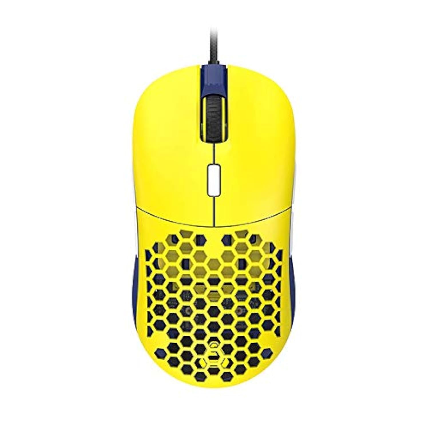 FIRSTBLOOD ONLY GAME. F15 Amber Gaming Mouse with Replaceable Honeycomb Shell, RGB Backlit, 16000 DPI, Programmable 8 Buttons, Symmetrical Shape with Both Side Buttons for Left and Right Hands, Yellow