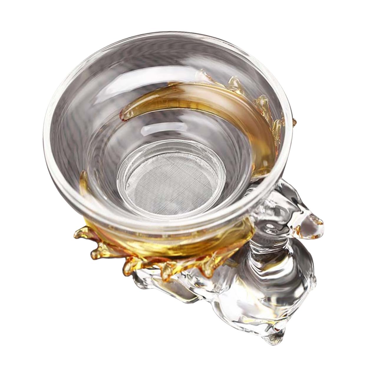 Colador de Té Transparente de Vidrio, 1 Juego, Forma Creativa