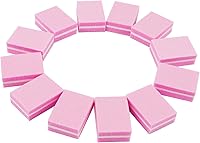 LNAUJS 12-Pack Dual Grit Sponge Nail Buffer Blocks - Soft Portable Files for Manicure, Polishing, Salon & Home Nail Care