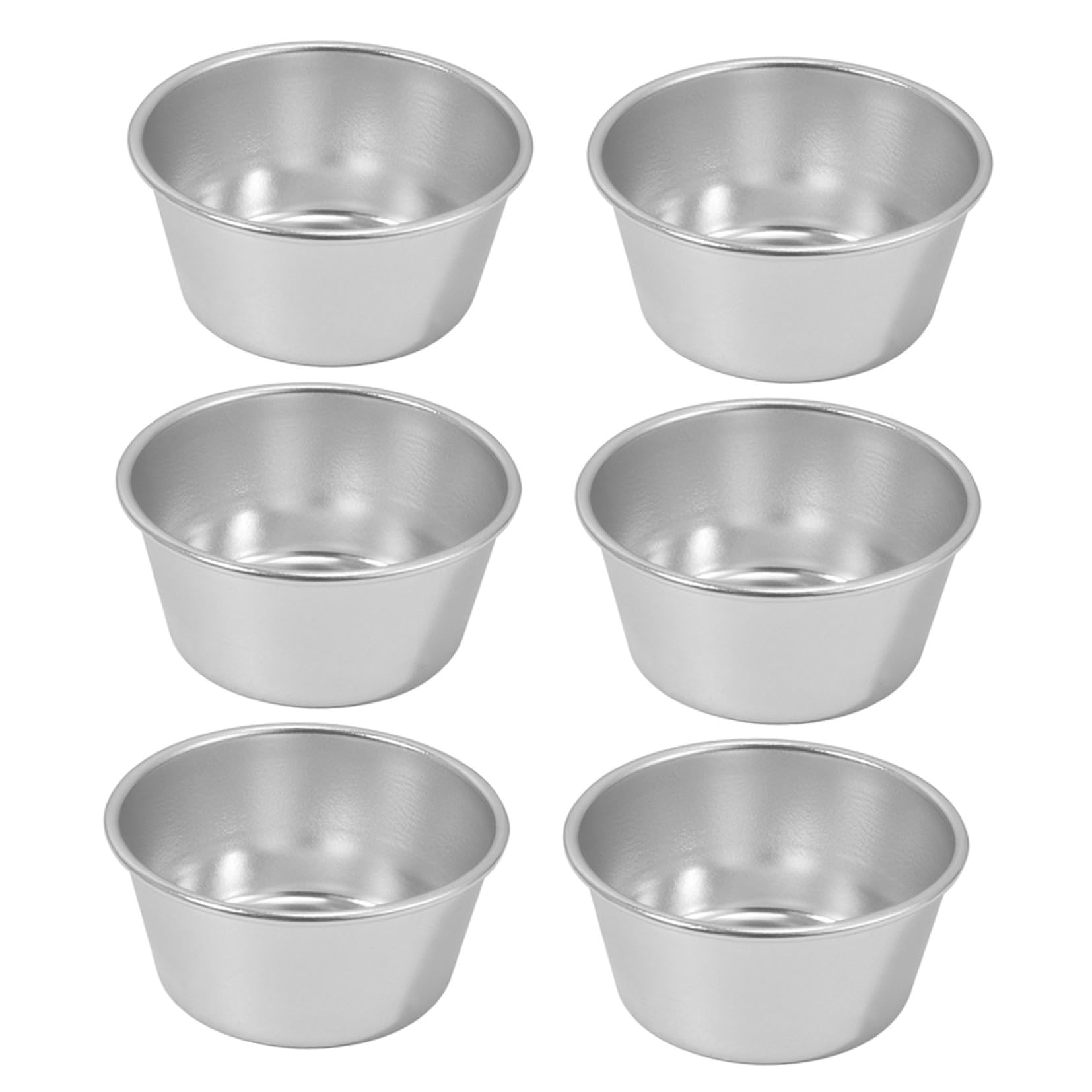 TOPBATHY 4 Set Di Teglie Antiaderenti Per Muffin Budino E Crostata in Metallo Facili Da Pulire Utensili Da Forno 6 Pezzi * 4