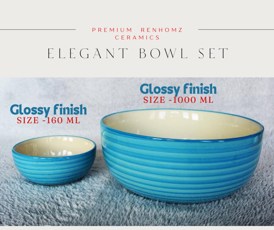 Buy RenHomz Ceramic Pudding dinnerware Set of 7 Pieces| 1 Serving