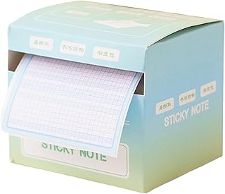 Qinlenyan Notas adhesivas con cinta extraíble para papelería, 256 hojas/caja, rollo completo, cajas dispensadoras extraíbles, listas de tareas, color azul