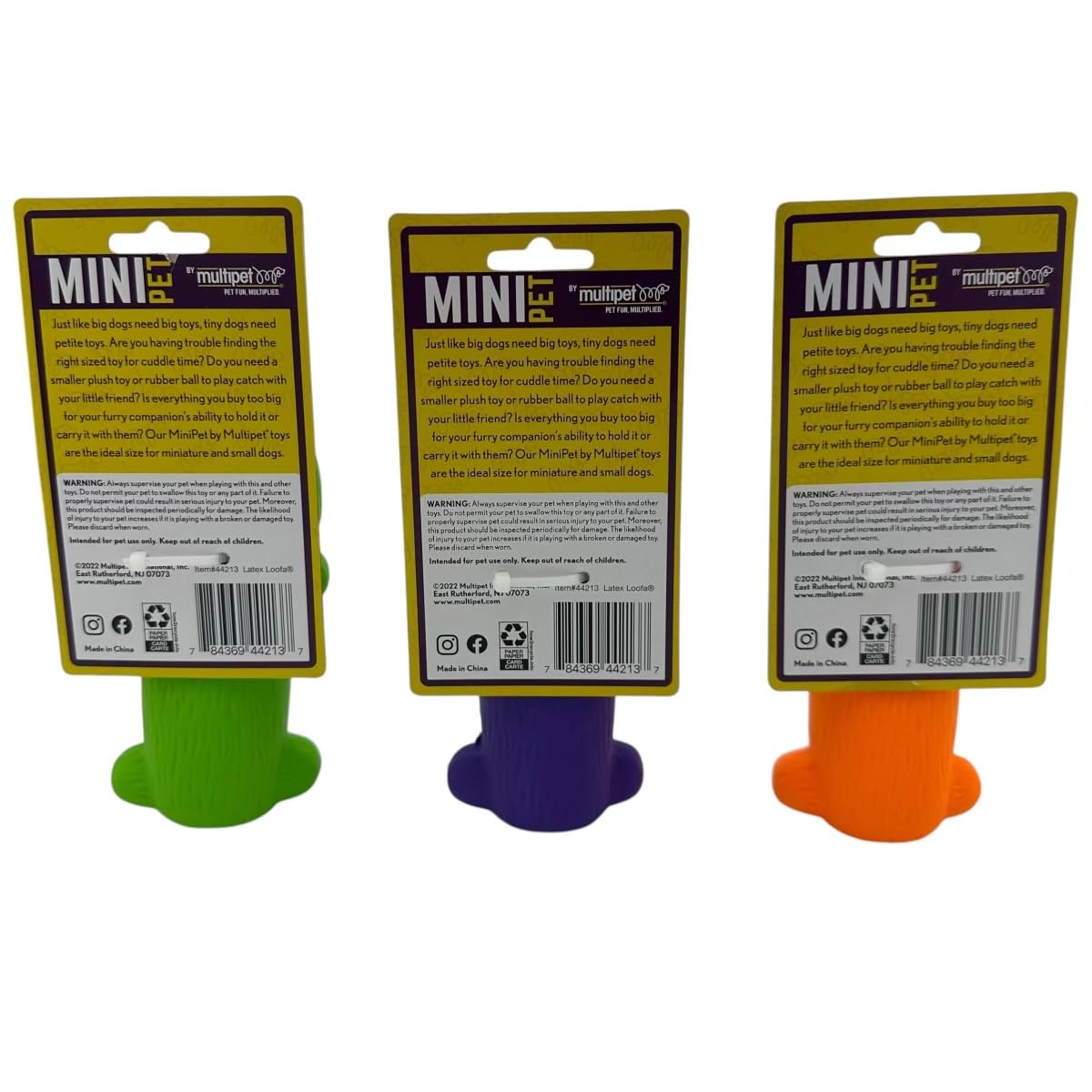 Multipet Mini juguete de látex para perro, XS