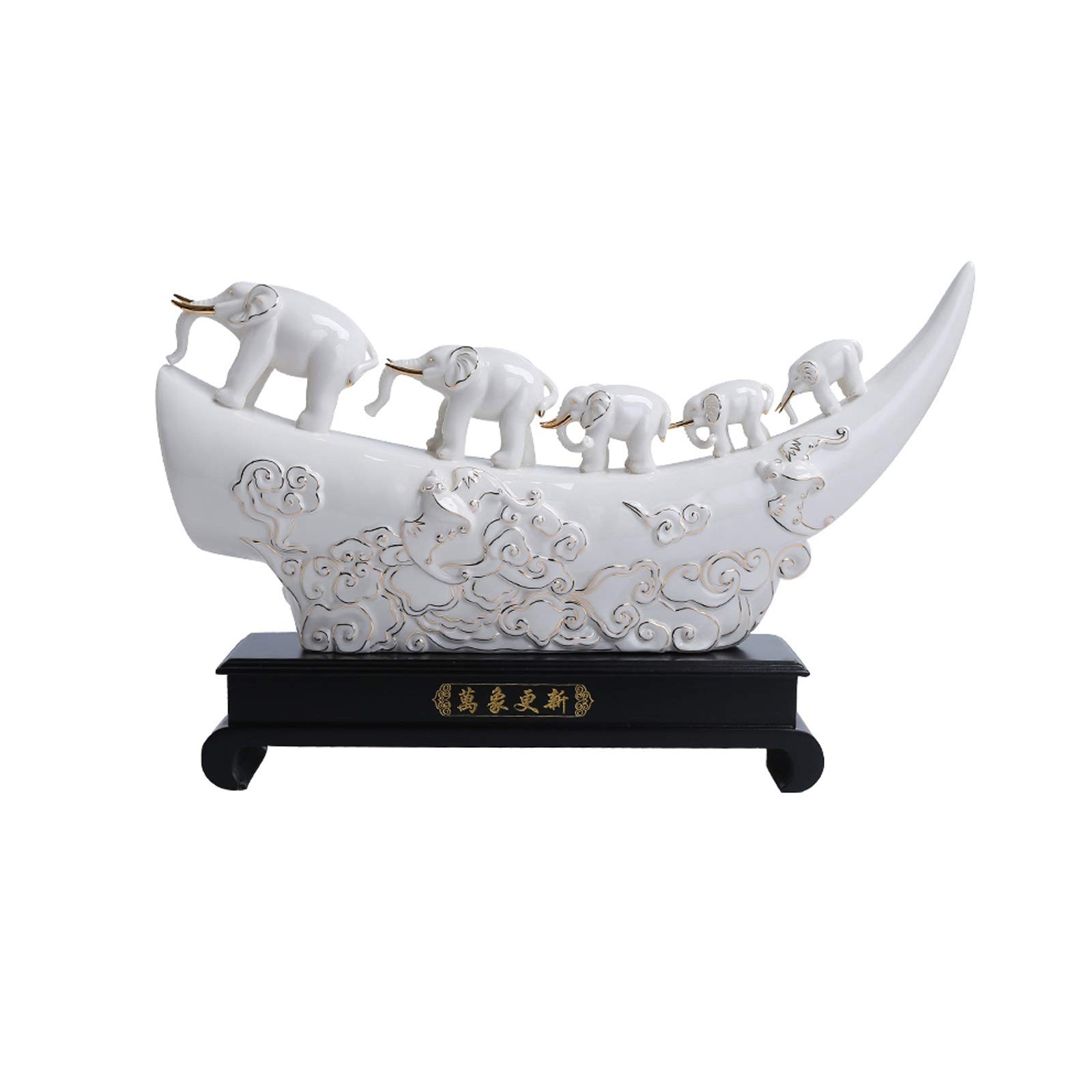 YNIYUJKL Feng Shui Elephant Wealth Lucky Figurine Home Decor Housewarming Gift Elephant Statue Collectible Perfect For Home Office Decor Premium Gift Creative Figurine Sculptures