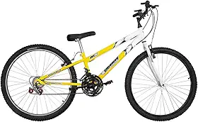 Bicicleta de Passeio Ultra Bikes Esporte Bicolor Aro 26 Reforçada Freio V-Brake – 18 Marchas Amarelo/Branco