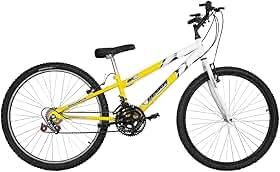 Bicicleta de Passeio Ultra Bikes Esporte Bicolor Aro 26 Reforçada Freio V-Brake – 18 Marchas Amarelo/Branco