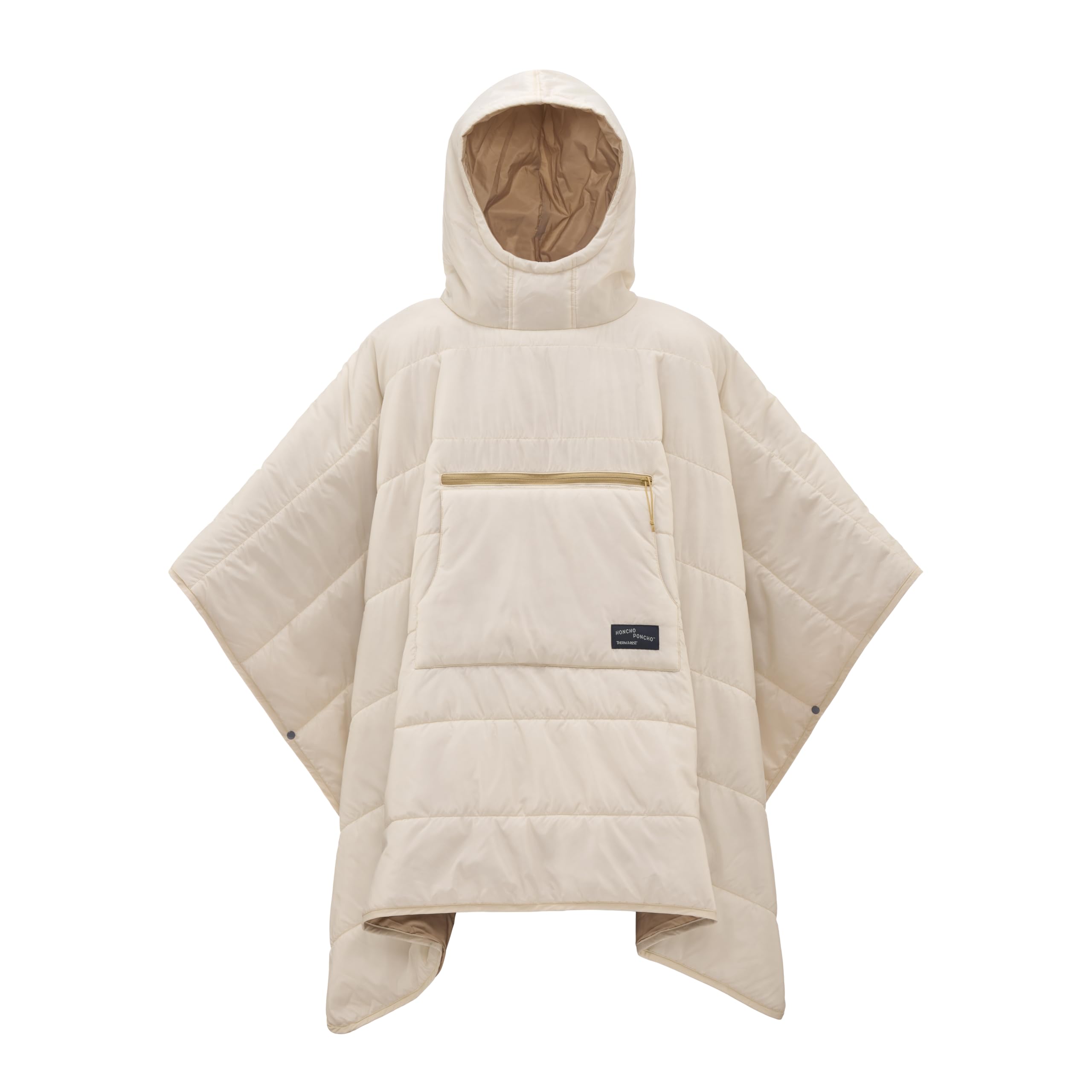 Therm-a-Rest Honcho Poncho Wearable Hooded Camping Blanket, Bone