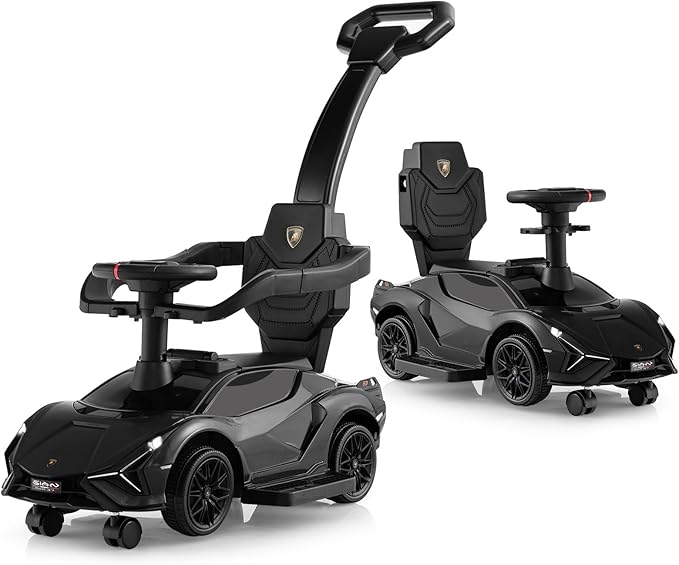 HONEY JOY 3in1 Ride On Push Car, Licensed Baby Push Car w