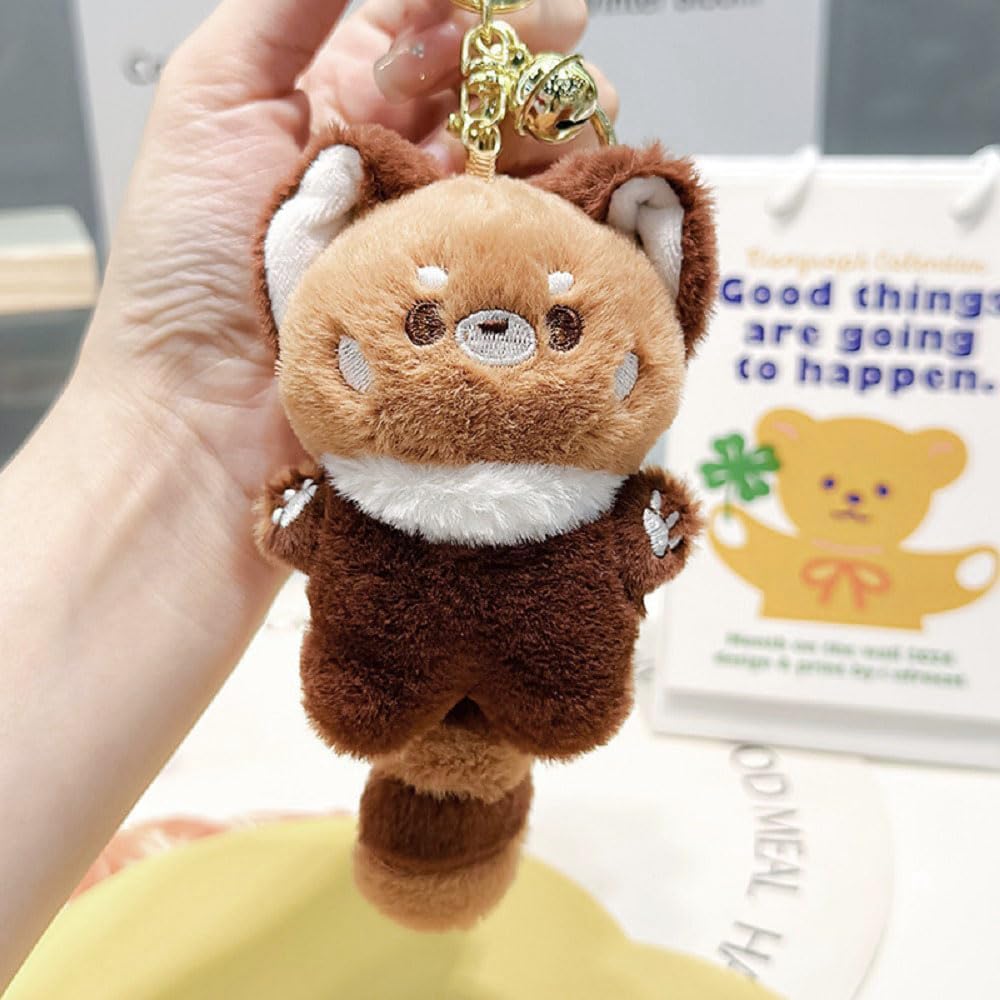 Animal Plush Keychain Red Panda Cute Keychain Charm Accessories for Bag Purse Backpack - Image 4