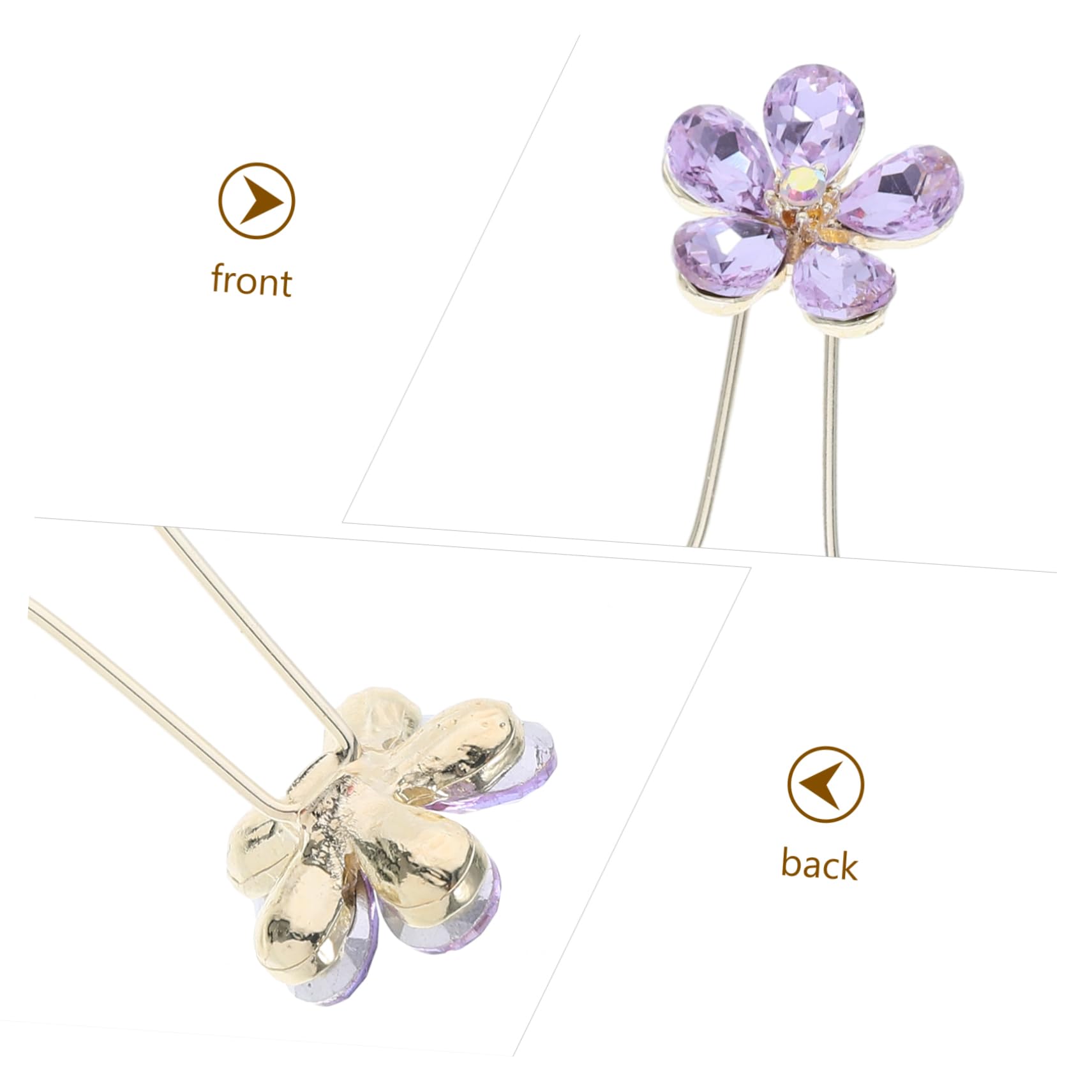 FOMIYES 20stücke U-förmige Haarnadeln Mit Blumen Und Strass Für Hochzeiten Haarschmuck Für Bräute Dekorative Haarspangen Für Einzigartige Frisuren