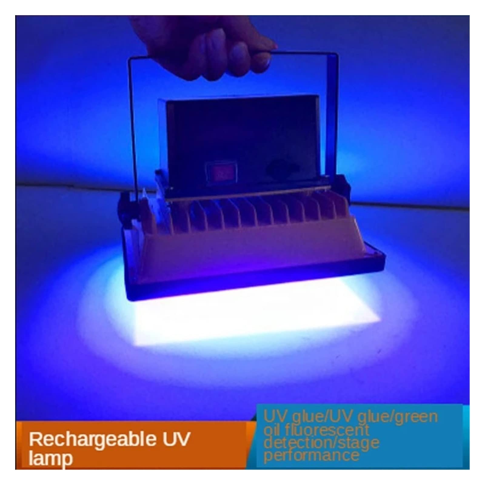 Lampe de polymérisation UV, 365nnm 395nm 405nm LED lampe de polymérisation de Gel UV 200W Charge Portable SLA DLP 3D bricolage résine UV processus de polymérisation lumière de scène(405nm)