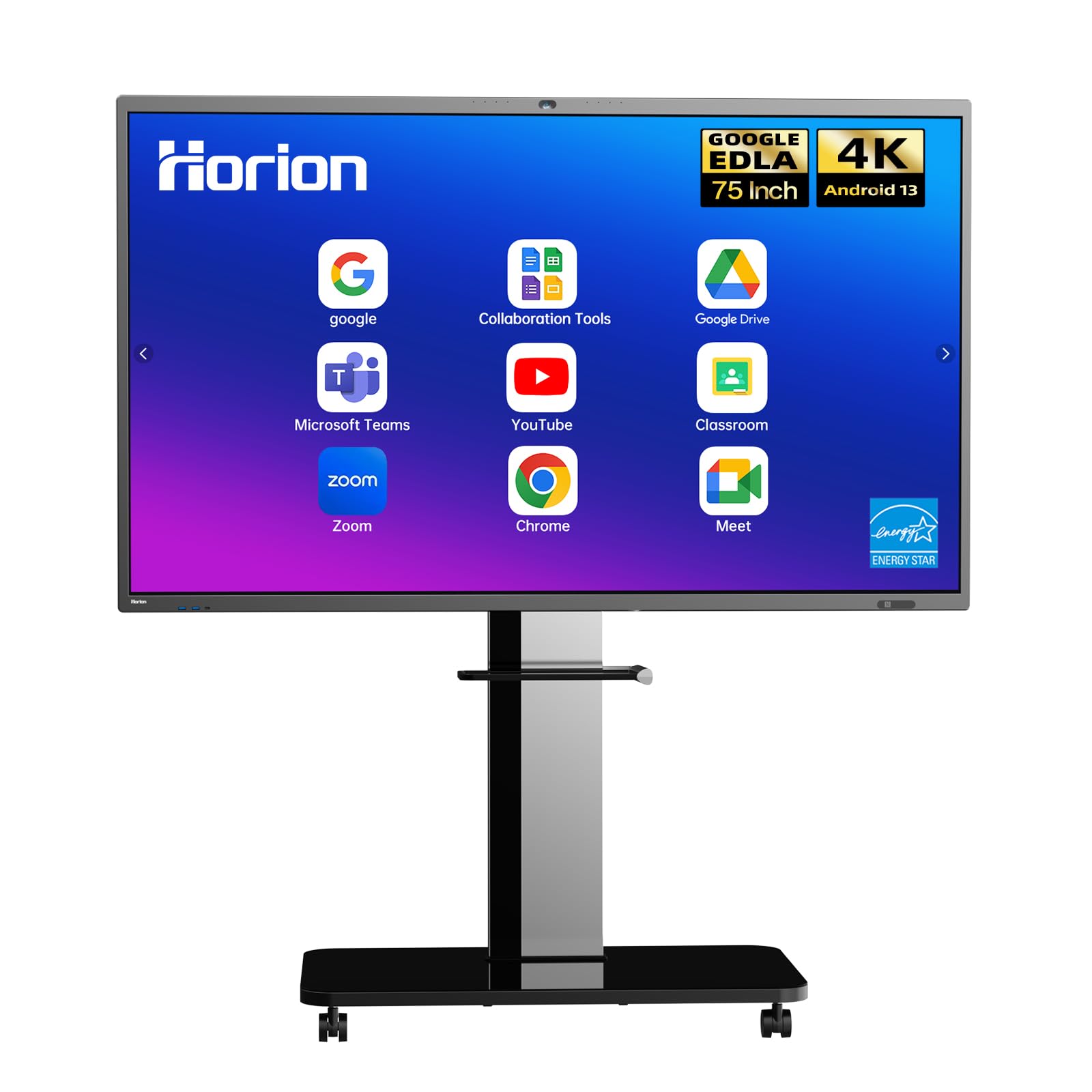 4K Smart Board - Google EDLA-Certified Interactive Whiteboard, 50-Point Touch, Wireless Casting - Digital Whiteboard for Classroom &amp; Office &amp; Home,300+ Free Apps(Board &amp; Wall Mount Only) (75 Inch)