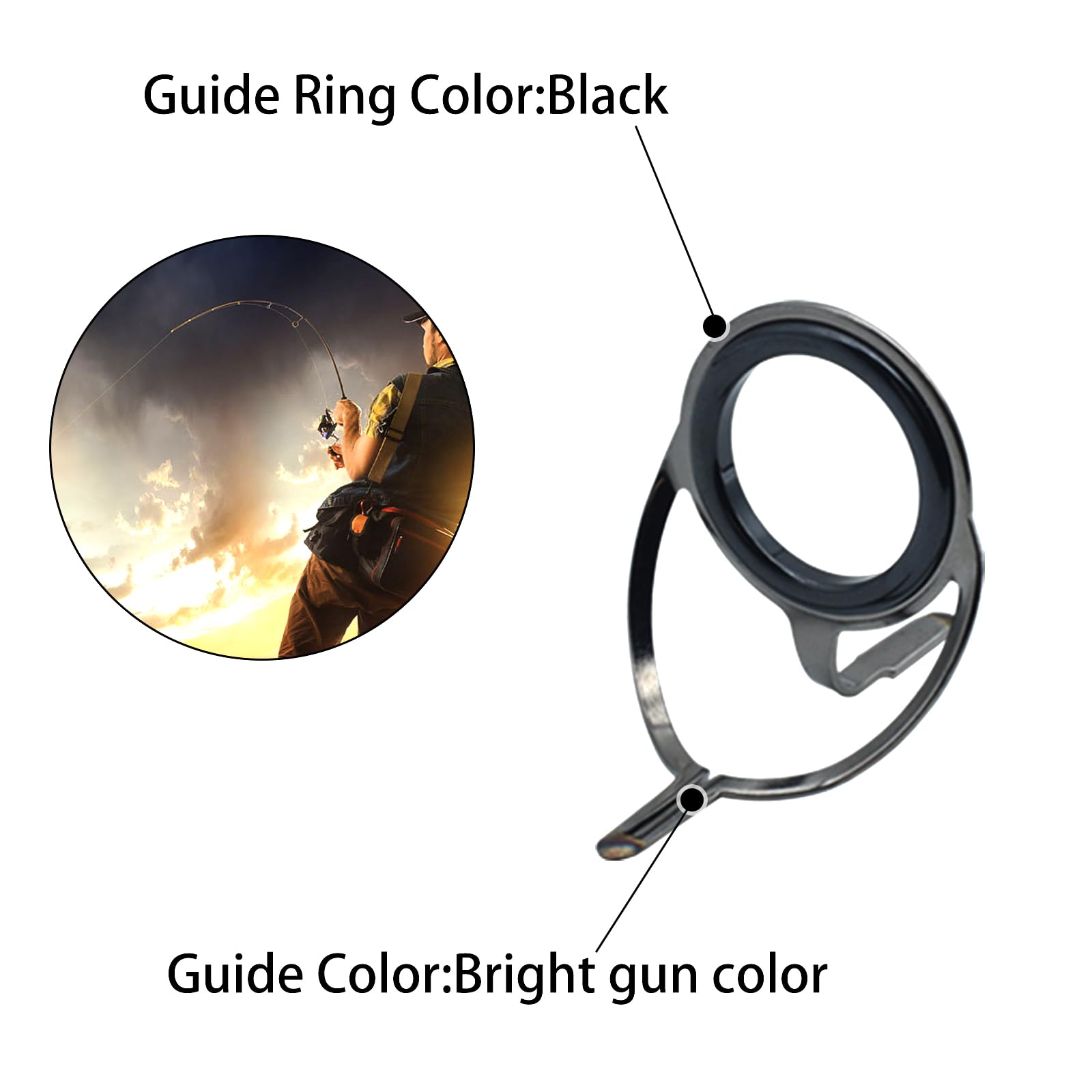 75pcs Both Feet Stainless Steel Ceramics Bait Casting Rod Guides and 10pcs Rod Tips