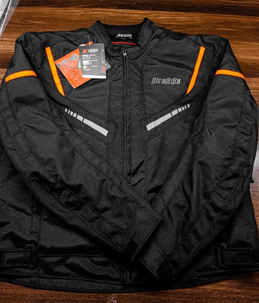 BI ESSE Giacca Giubbino Moto In Tessuto Sfoderabile impermeabile Per Moto Scooter Viaggio Città, Giubbotto Con Protezioni Rimovibile