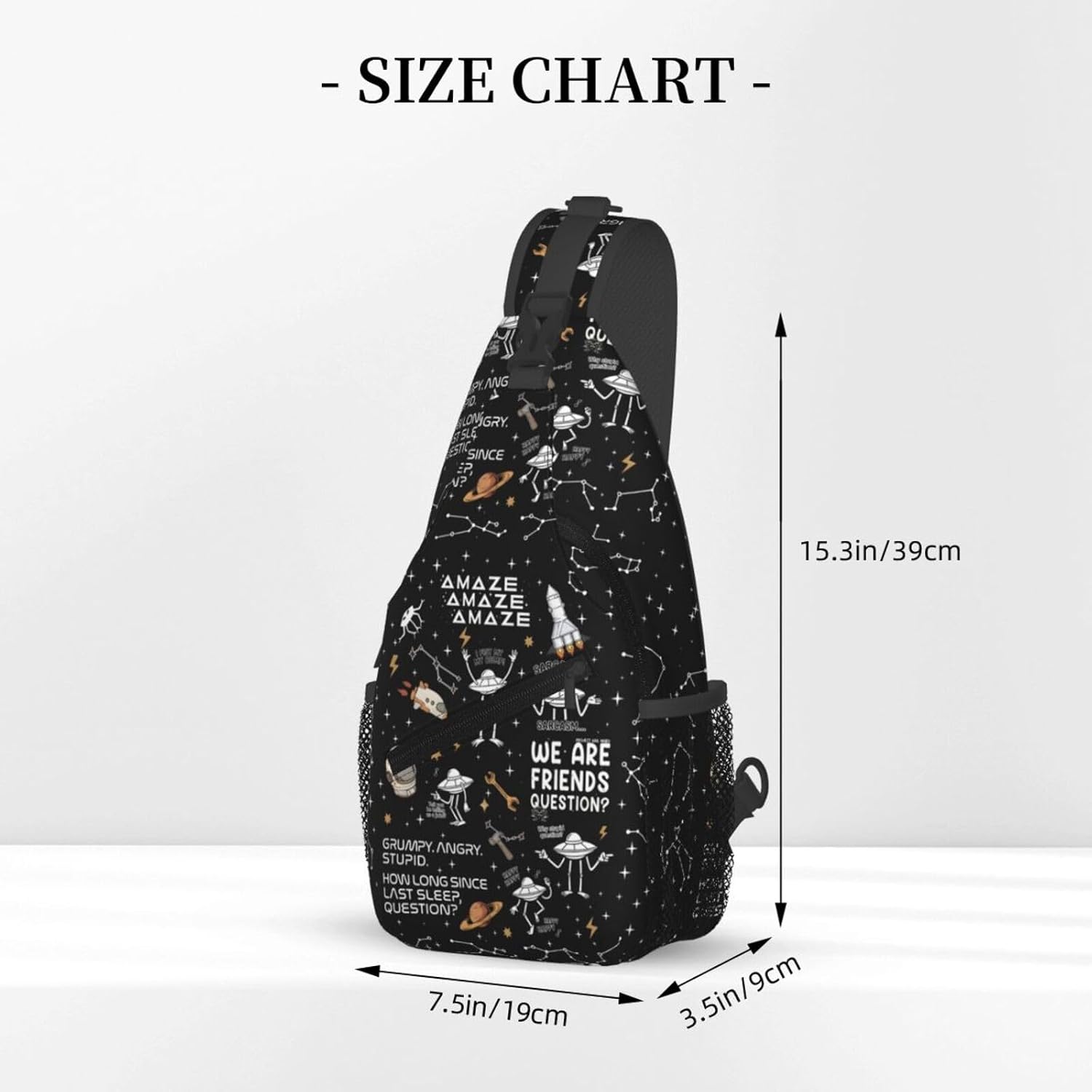 Astronaut Sling Bag, Crossbody Backpack Shoulder Chest Bag Cross Body Casual Daypack