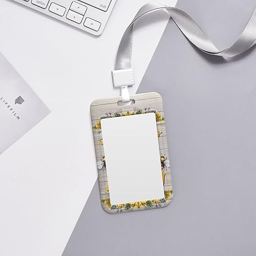 Miniatura 6 de Grúa japonesa de olas de mar, soporte para credencial de identificación con cordón, protector de identificación vertical para enfermera, enfermería,